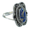 Lapis Opal Southwest Silver Ring Size 4-3/4 QX83292